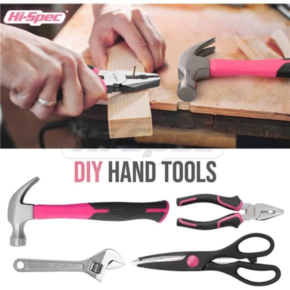54pc Pink Home DIY Tool Kit Set for Women, Office & Garage. Complete Ladies Tool - Picture 5 of 6